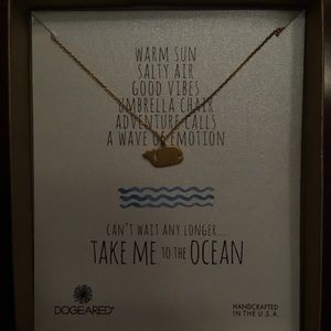 Dogeared Gold Whale Necklace (Brand New)